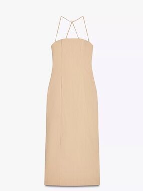 Zara Pinstripe Midi Dress
